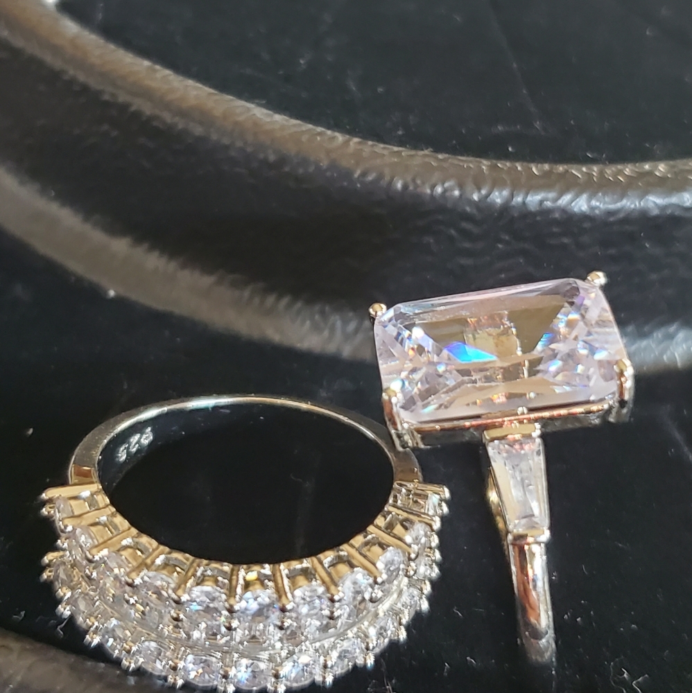 Two Beautiful Cocktail Rings size 8 - Picture 4 of 12